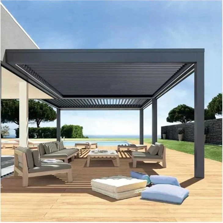 Waterproof Gazebo Awning Garden Motorized Metal Outdoor Louvered Kits Roof System Bioclimatic Aluminum Pergola For Sale Waterproof Gazebo Awning Garden Motorized Metal Outdoor Louvered Kits Roof System Bioclimatic Aluminum Pergola For Sale