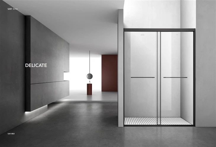 Two Stainless Steel Sliding Shower Doors With One Shower Room Two Stainless Steel Sliding Shower Doors With One Shower Room
